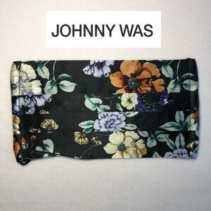JOHNNY WAS NEW Sateen Multicolor Floral Print Face Mask